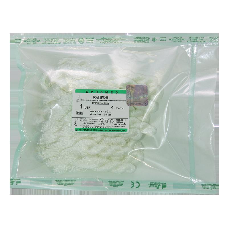 Капрон кручений білий у мотках 1(4) 50м кількістю 1шт.